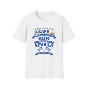 Por la mañana café, por la tarde ron  -  Camiseta
